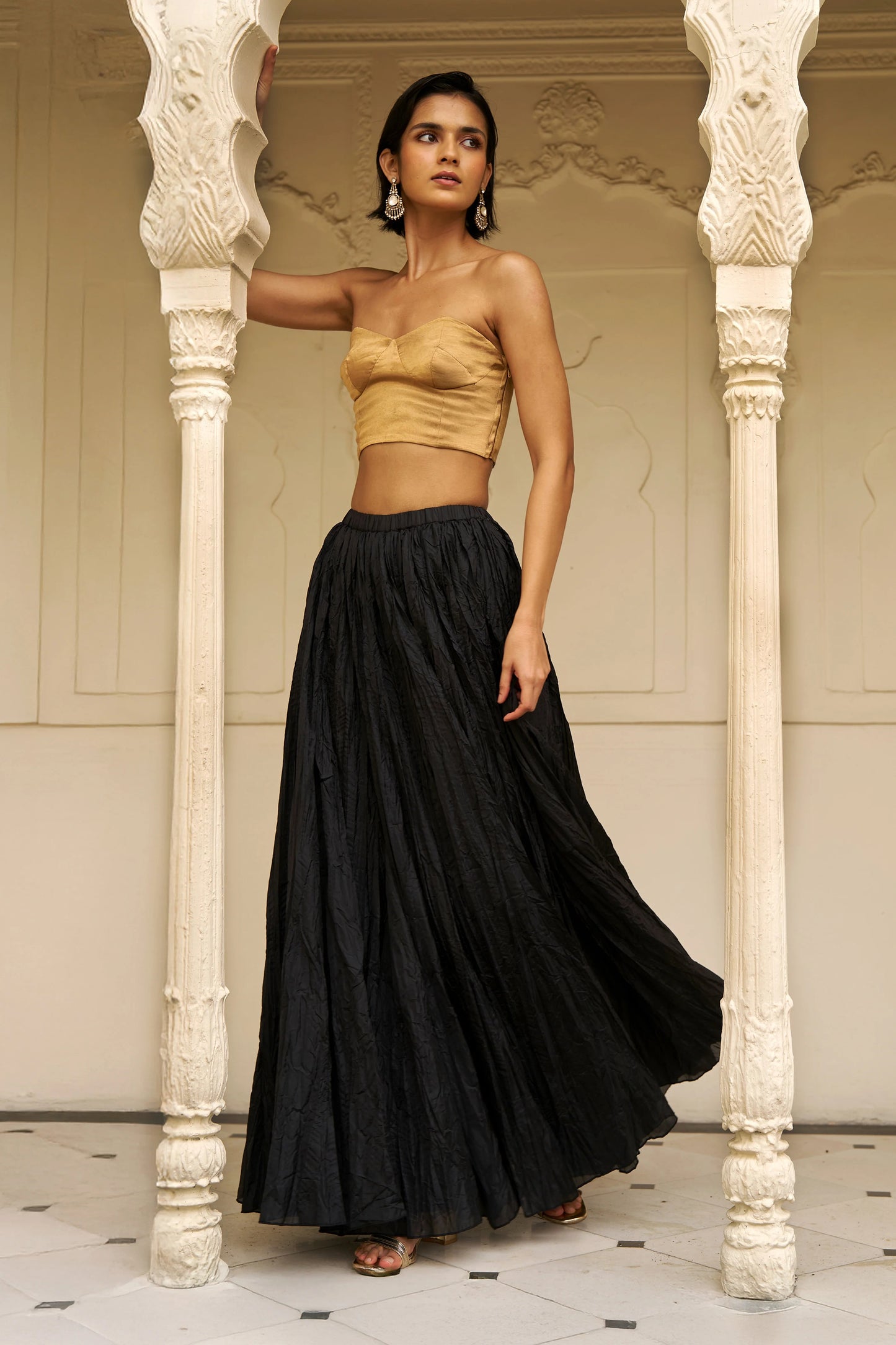 GOLD TISSUE BRALETTE