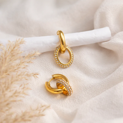 18KT Gold Plated Zircon Insert Huggies, Pritika