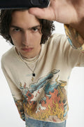 Duo Dragon Full Sleeve Waffle Tee