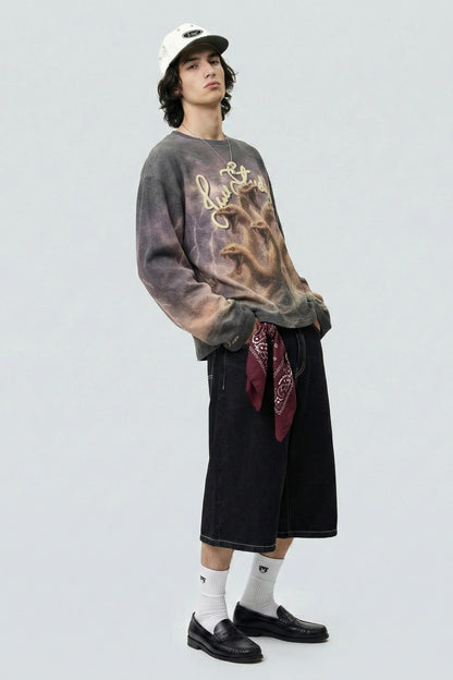 Stormbound Lilac Full Sleeve Waffle Tee