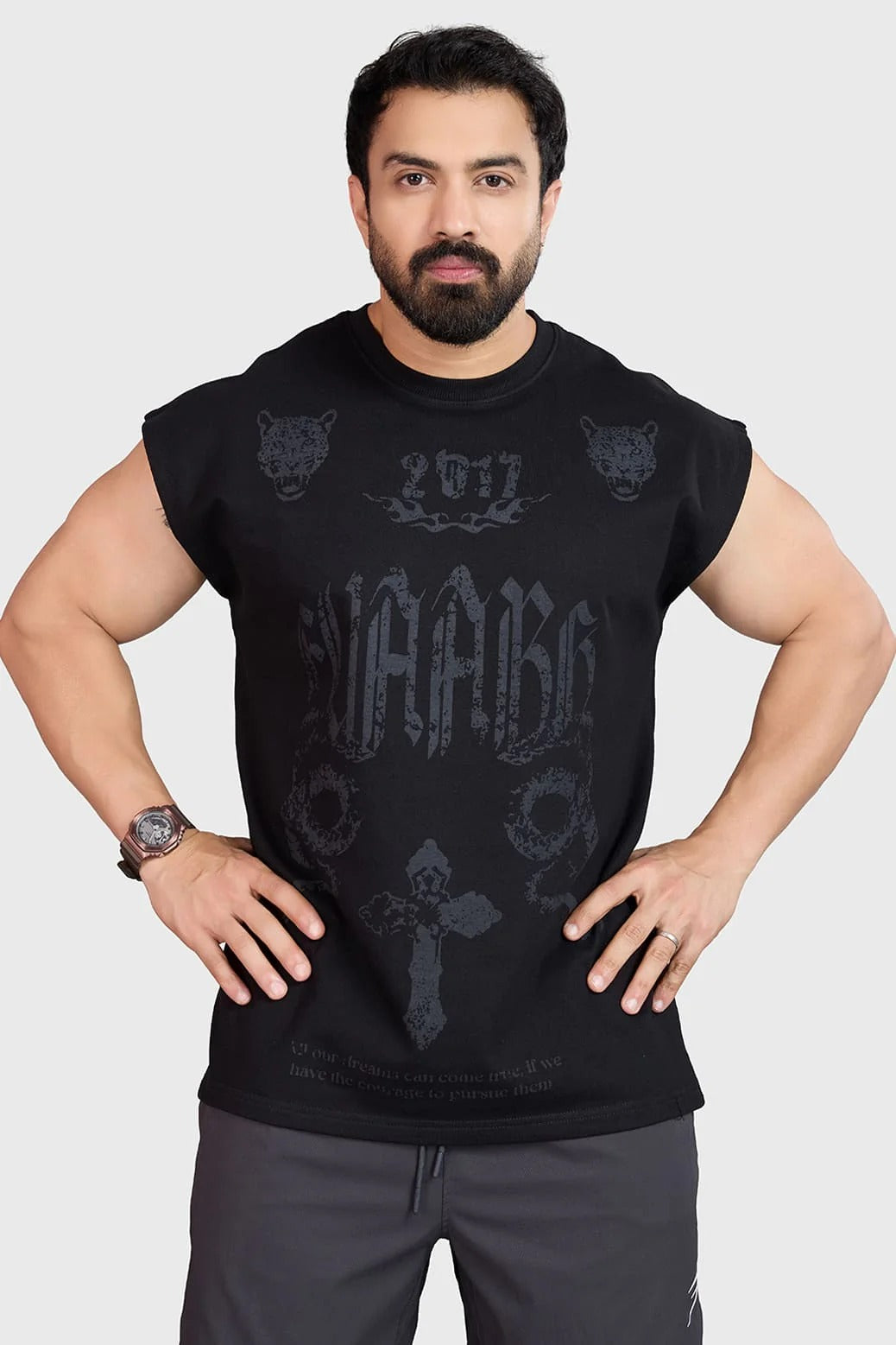 Courageous CapSleeves Tank Black | Fuaark at Broadway