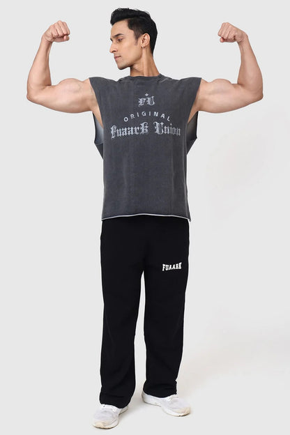 Shadow Washed Capsleeves Tank Dark Grey | Fuaark at Broadway