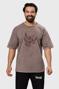 Shadow Washed Oversized T-Shirt Brown | Fuaark at Broadway