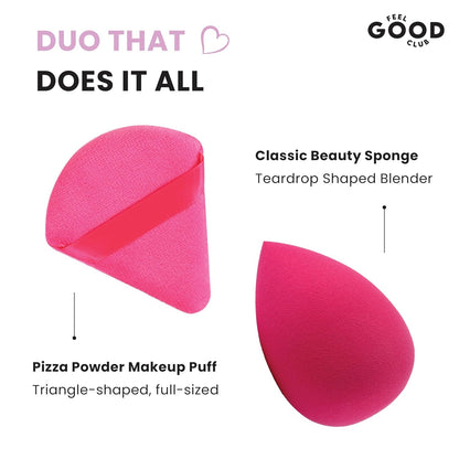 Feel Good Club Bake & Set Pizza Puff - Face Makeup Powder Applicator Blender Beauty Sponge (1 Pc)