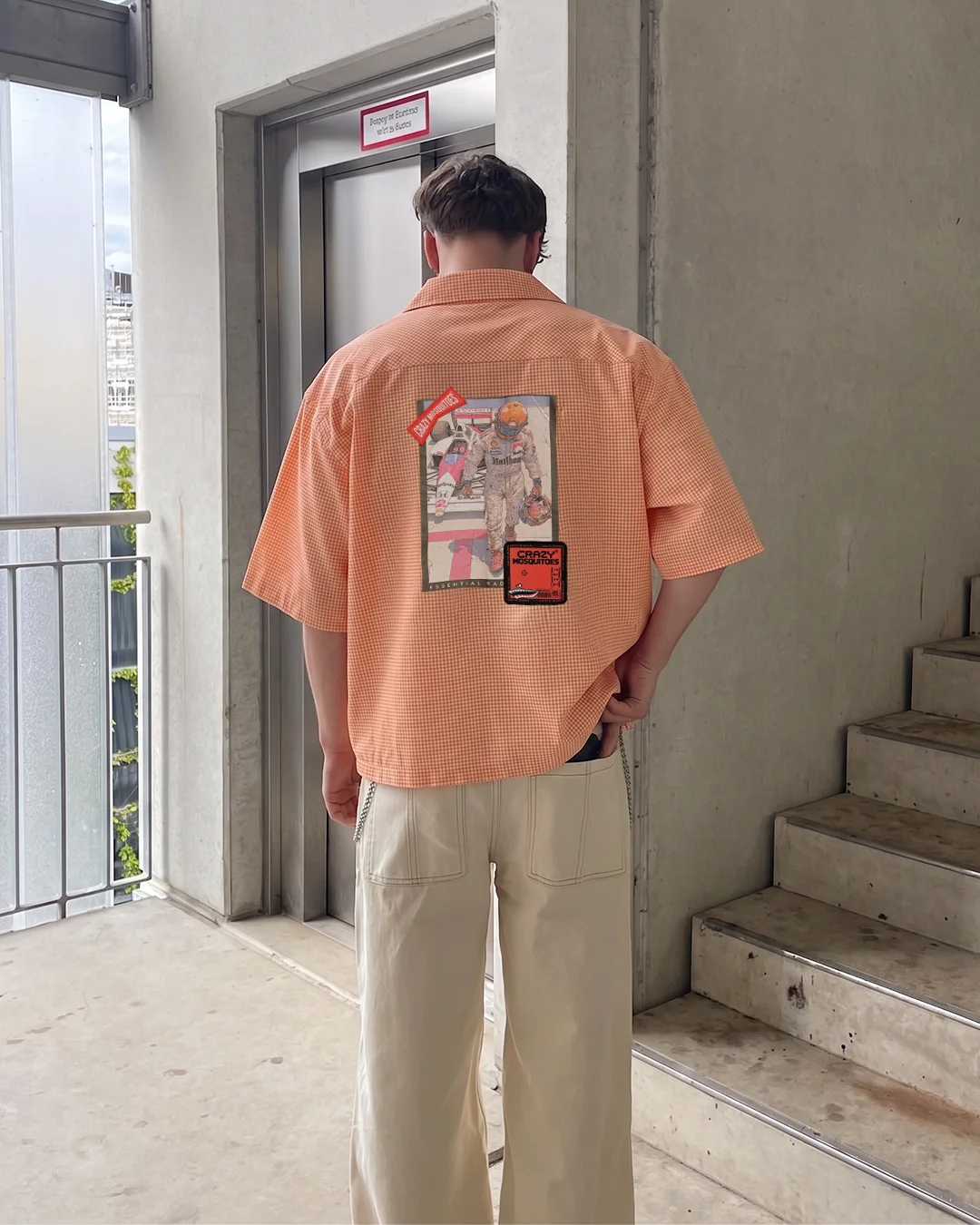 Orange Micro Check