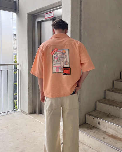 Orange Micro Check