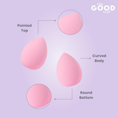 Feel Good Club Blender Babies Soft Mini Makeup Sponges Concealer Applicator Beauty Puffs - Pack Of 2