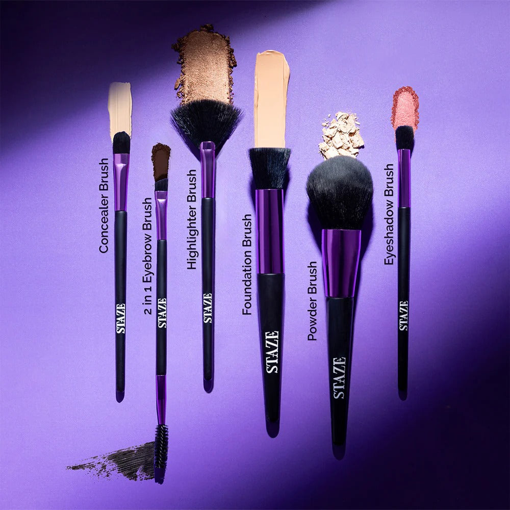 Staze Studio Finish Set of 6 Makeup Brushes | Staze at Broadway