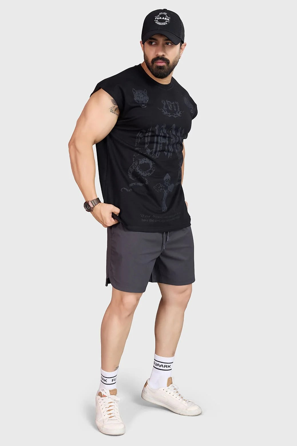 Courageous CapSleeves Tank Black | Fuaark at Broadway
