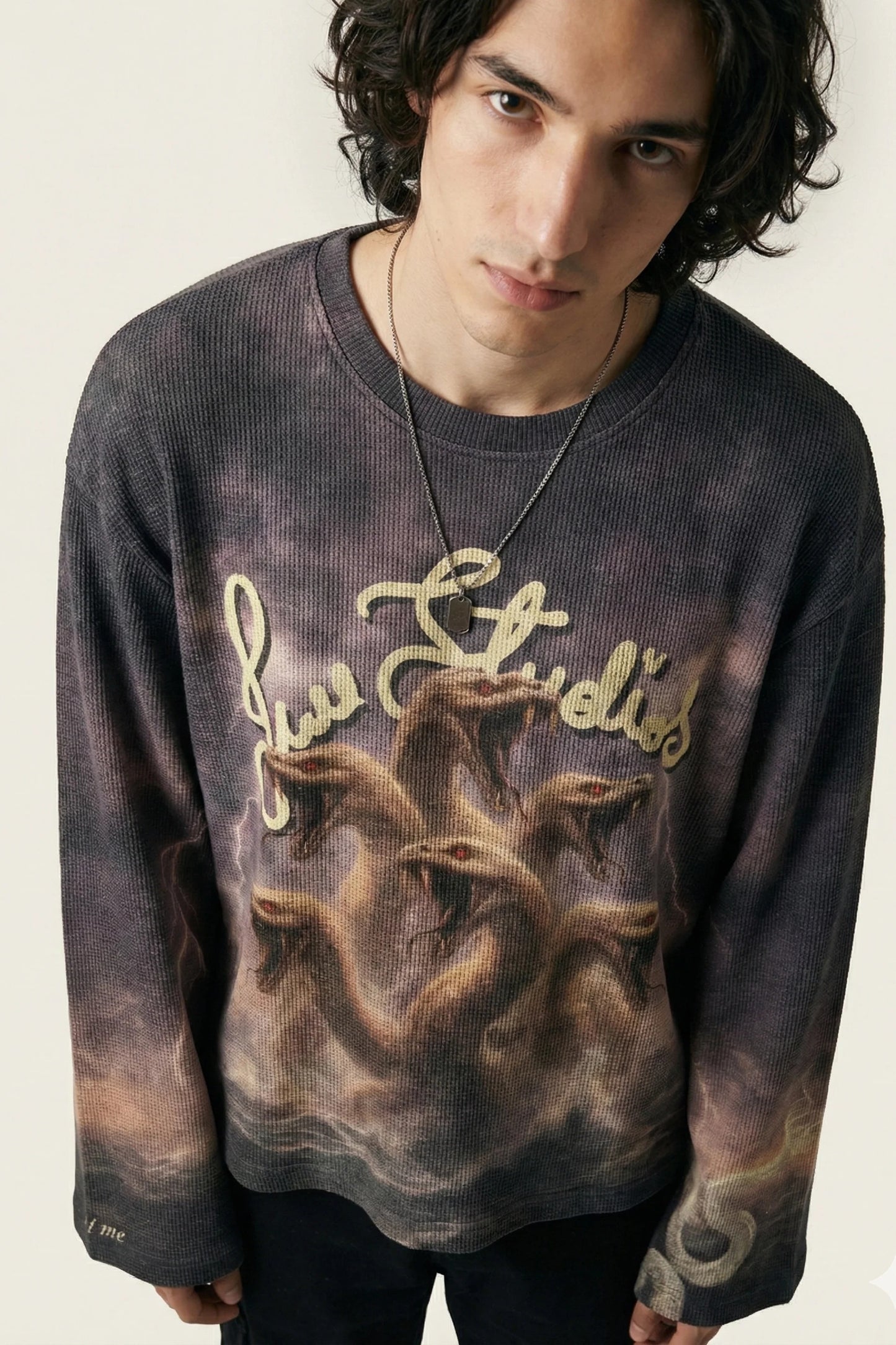 Stormbound Lilac Full Sleeve Waffle Tee