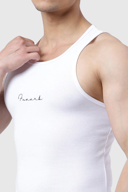 Ribbed Tank White | Fuaark at Broadway