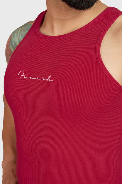 Ribbed Tank Red | Fuaark at Broadway