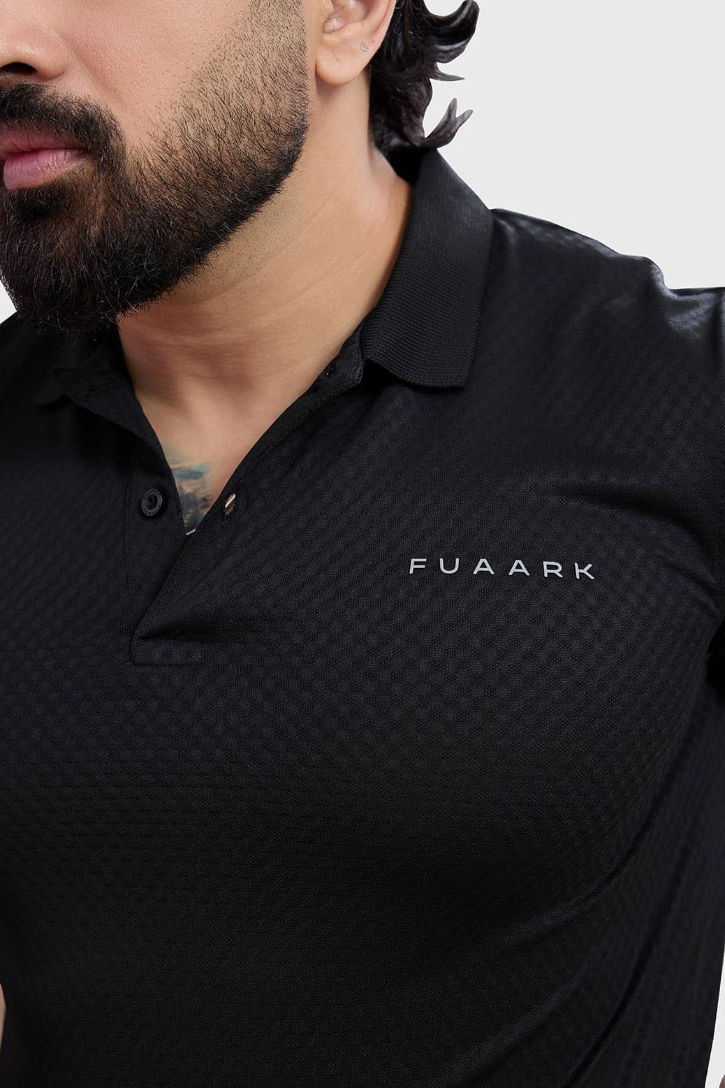 Wave Polo T-Shirt Black | Fuaark at Broadway