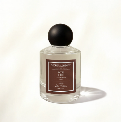 Secret Alchemist Rose Oud Clean Perfume, Long Lasting, Floral Woody EDP with Rose, Oud & Pink Pepper | Secret Alchemist at Broadway