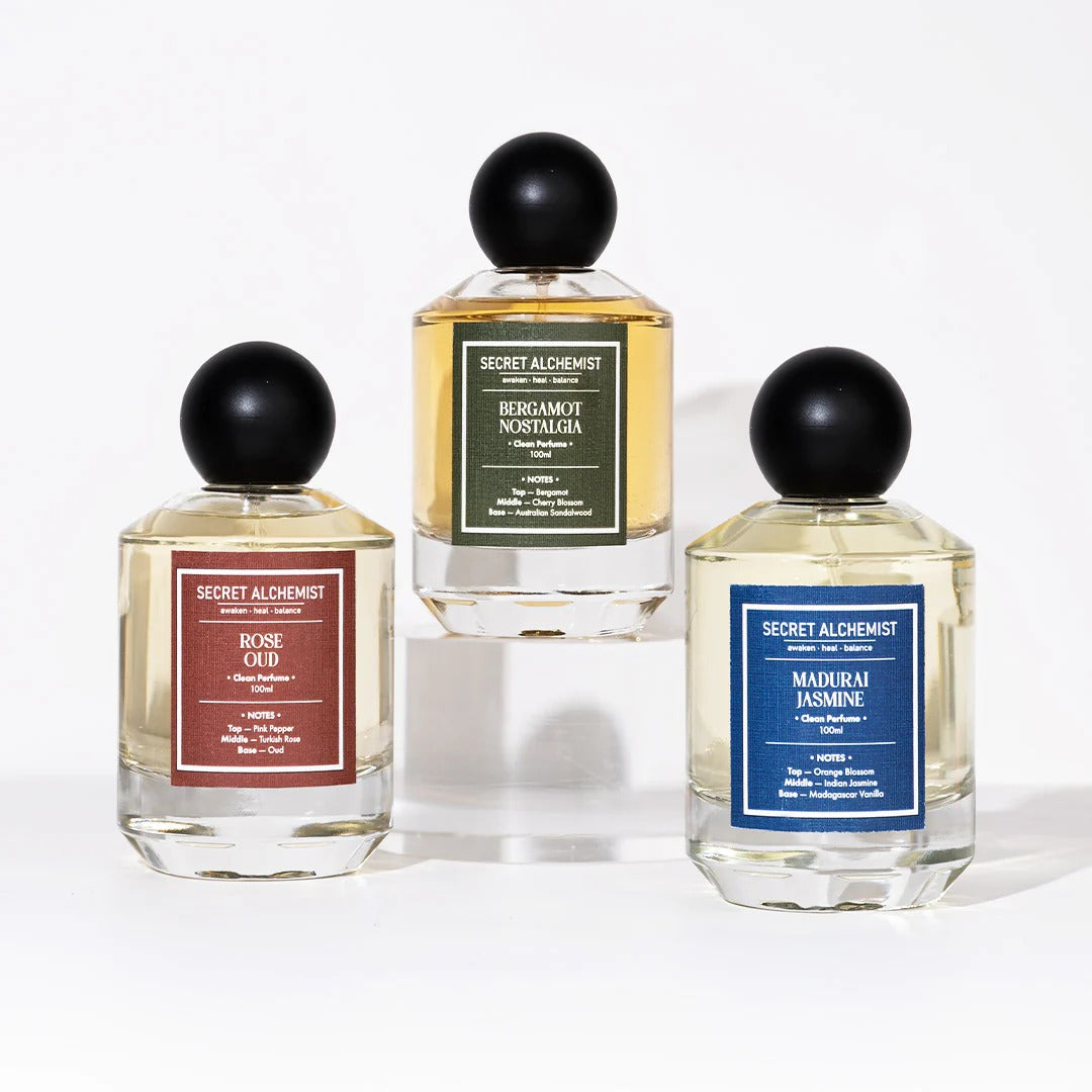 Secret Alchemist Rose Oud Clean Perfume, Long Lasting, Floral Woody EDP with Rose, Oud & Pink Pepper | Secret Alchemist at Broadway