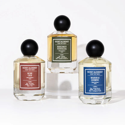 Secret Alchemist Rose Oud Clean Perfume, Long Lasting, Floral Woody EDP with Rose, Oud & Pink Pepper | Secret Alchemist at Broadway