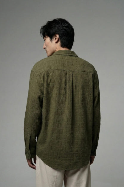 Olive Textured Shirt