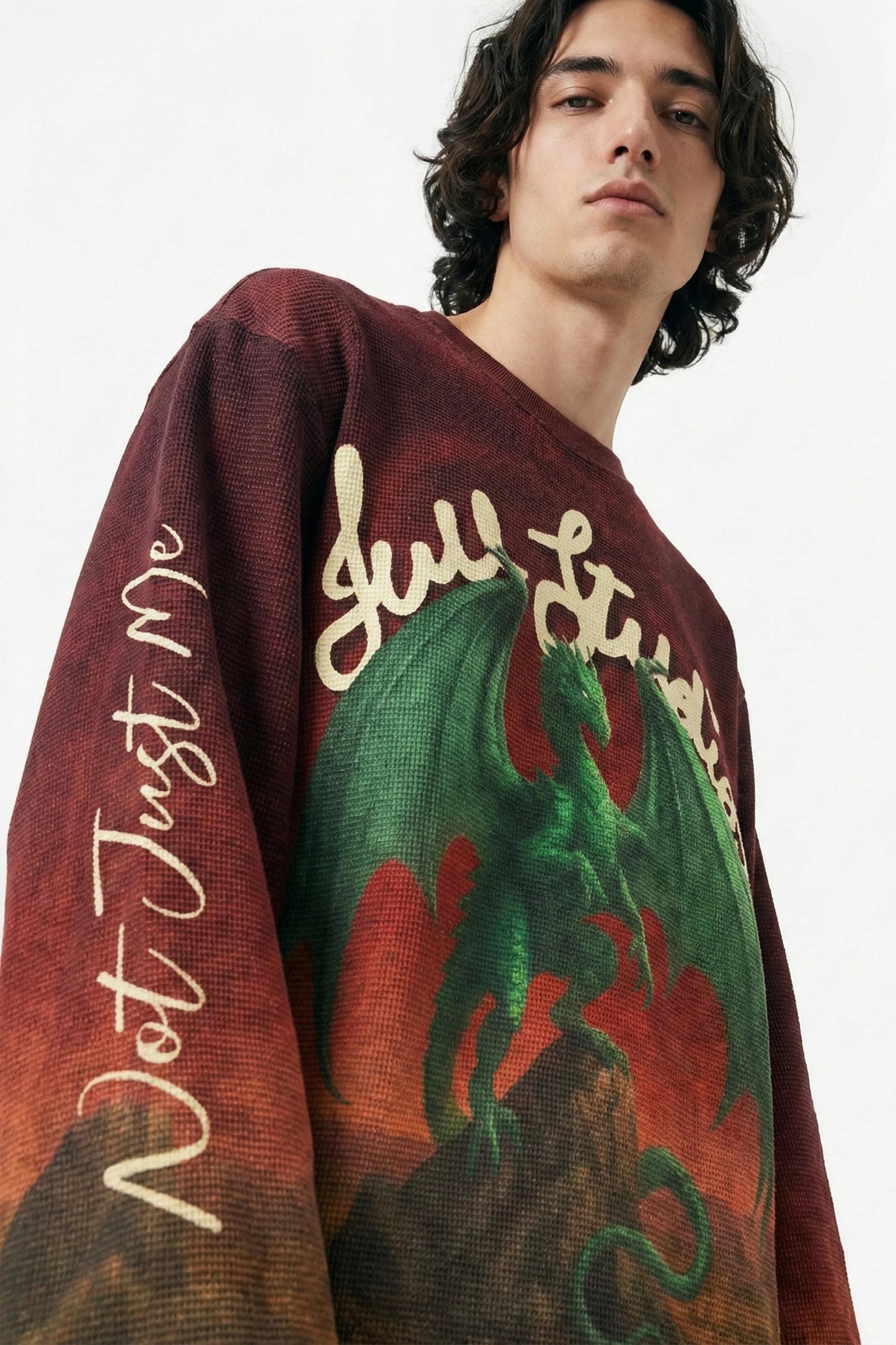 Emerald Dragon Full Sleeve Waffle Tee