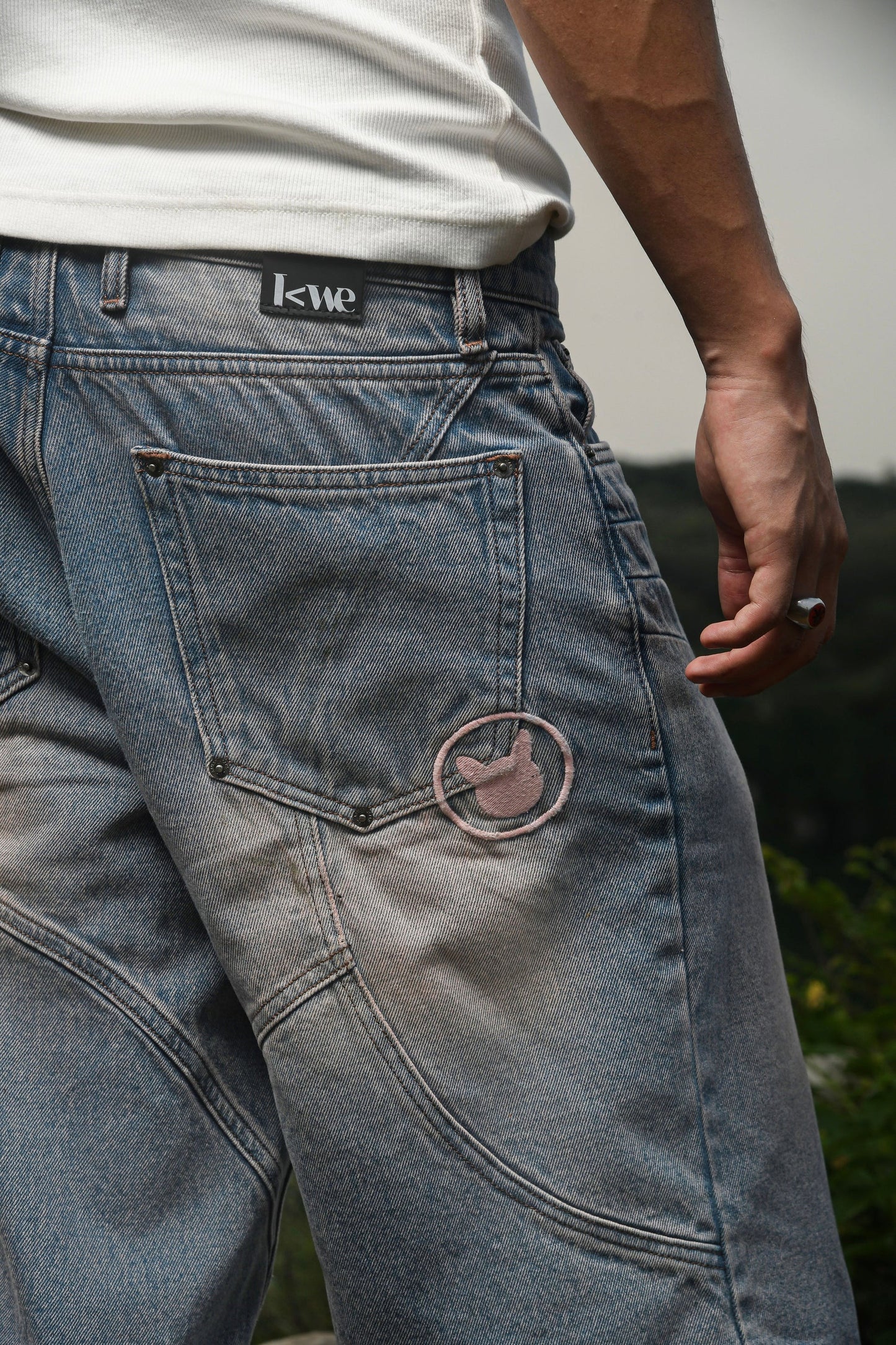 Washed Denim Jorts