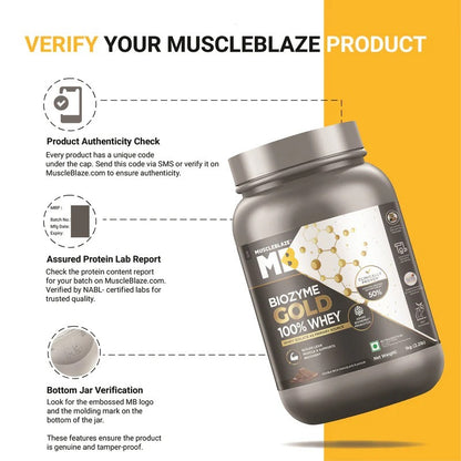 MuscleBlaze Biozyme Gold 100% Whey Protein | Double Rich Chocolate | MuscleBlaze at Broadway