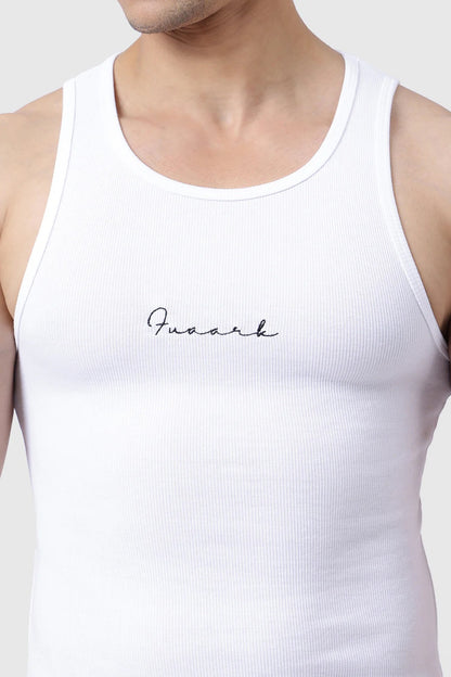 Ribbed Tank White | Fuaark at Broadway