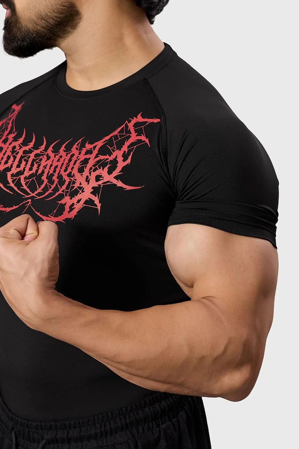 Hellborn Compression T-Shirt Black/Red | Fuaark at Broadway