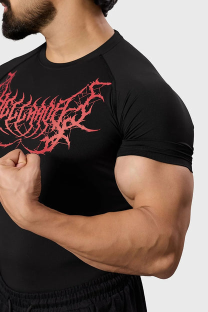 Hellborn Compression T-Shirt Black/Red | Fuaark at Broadway