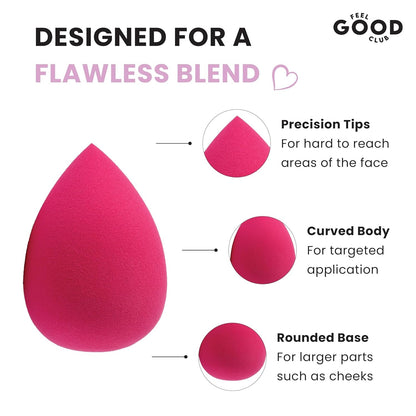 Feel Good Club Bake & Set Pizza Puff - Face Makeup Powder Applicator Blender Beauty Sponge (1 Pc)