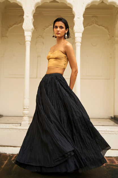 GOLD TISSUE BRALETTE