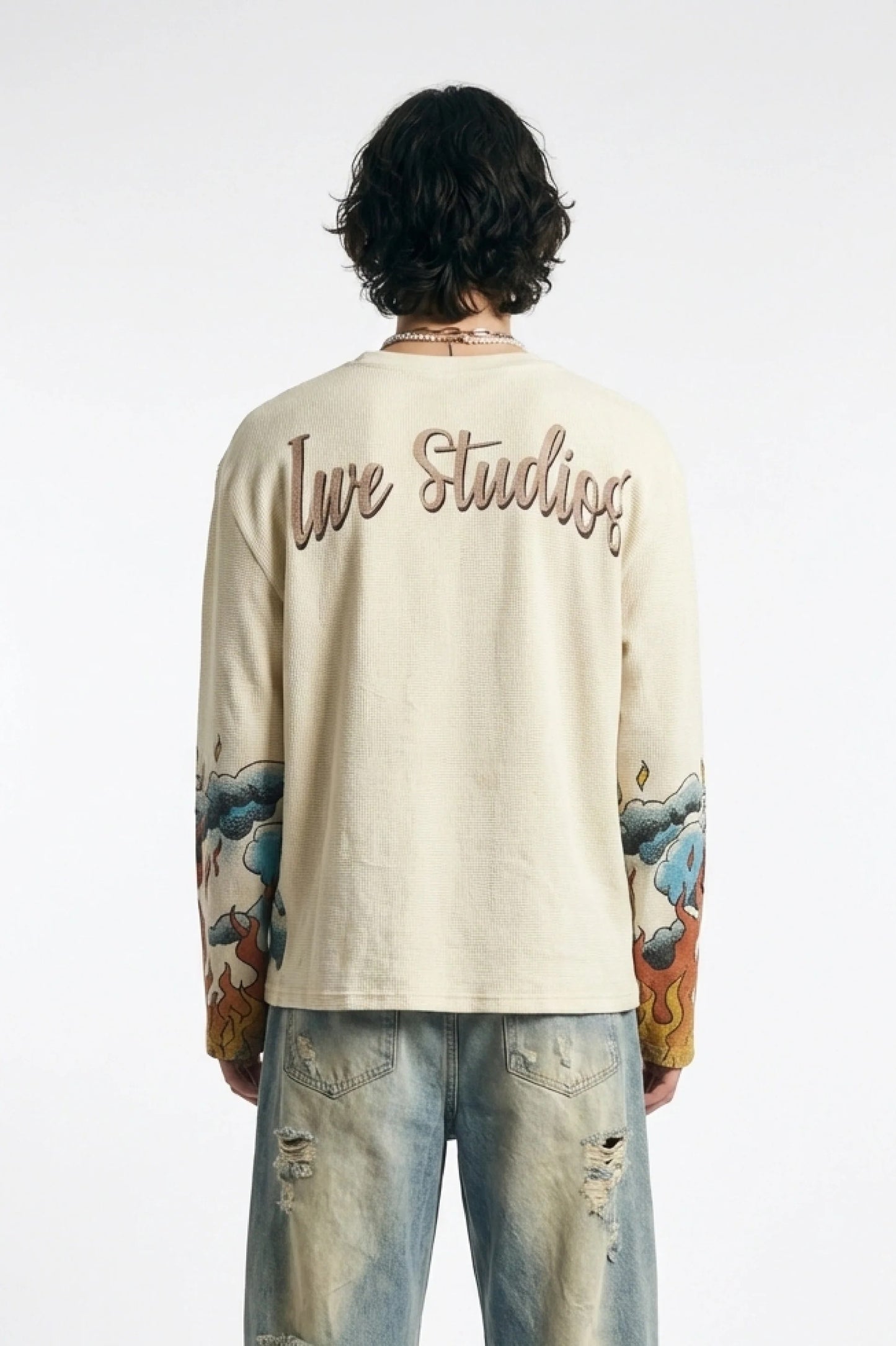 Duo Dragon Full Sleeve Waffle Tee