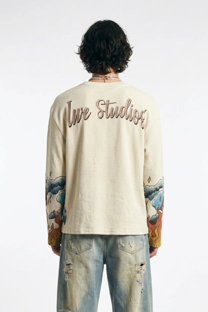 Duo Dragon Full Sleeve Waffle Tee