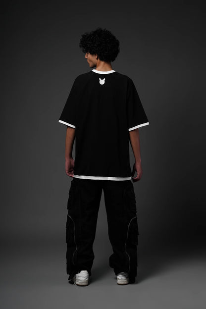Panelled Tee Black