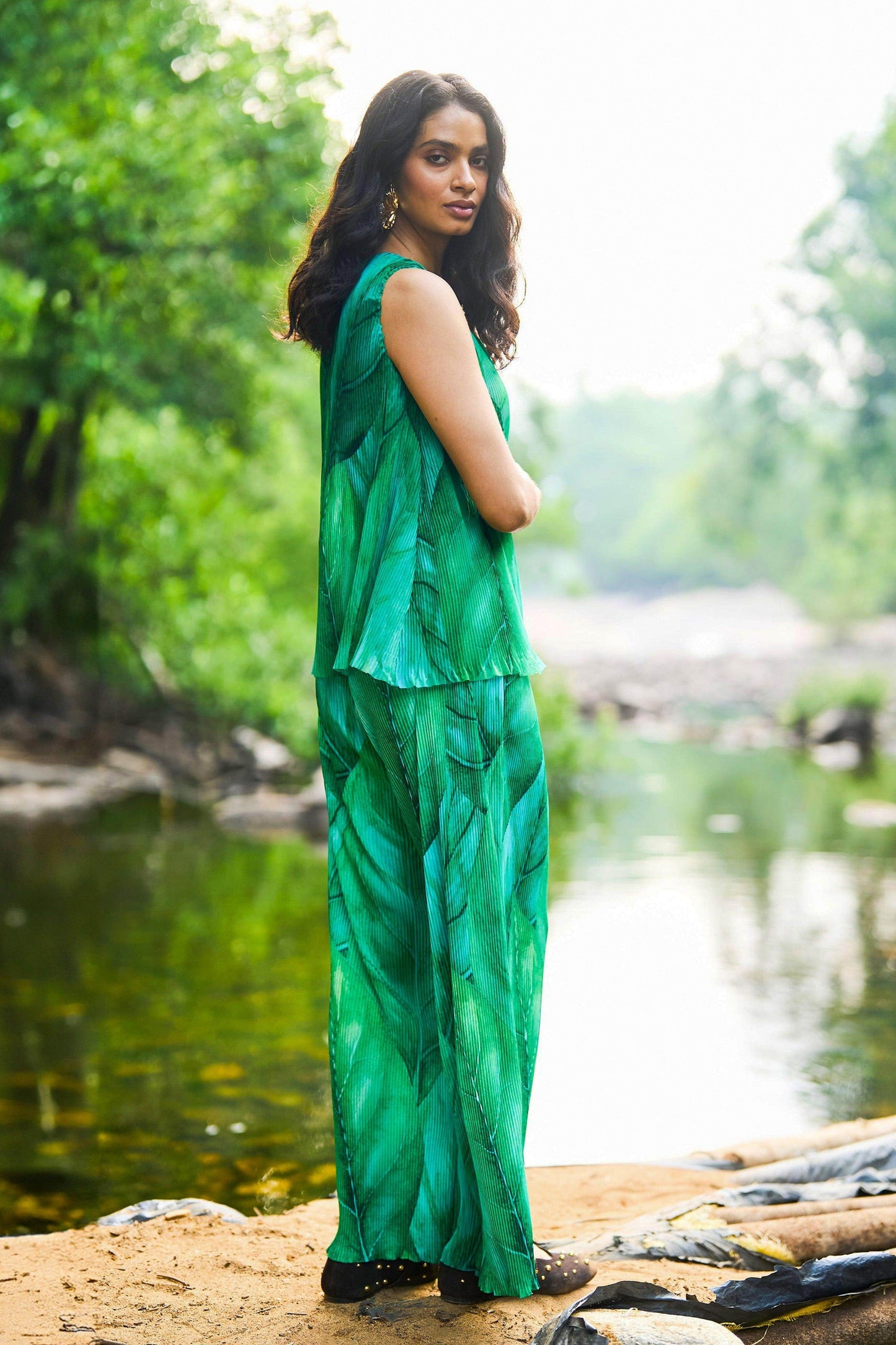 PLEATED PRINT TOP | Dash and Dot at Broadway