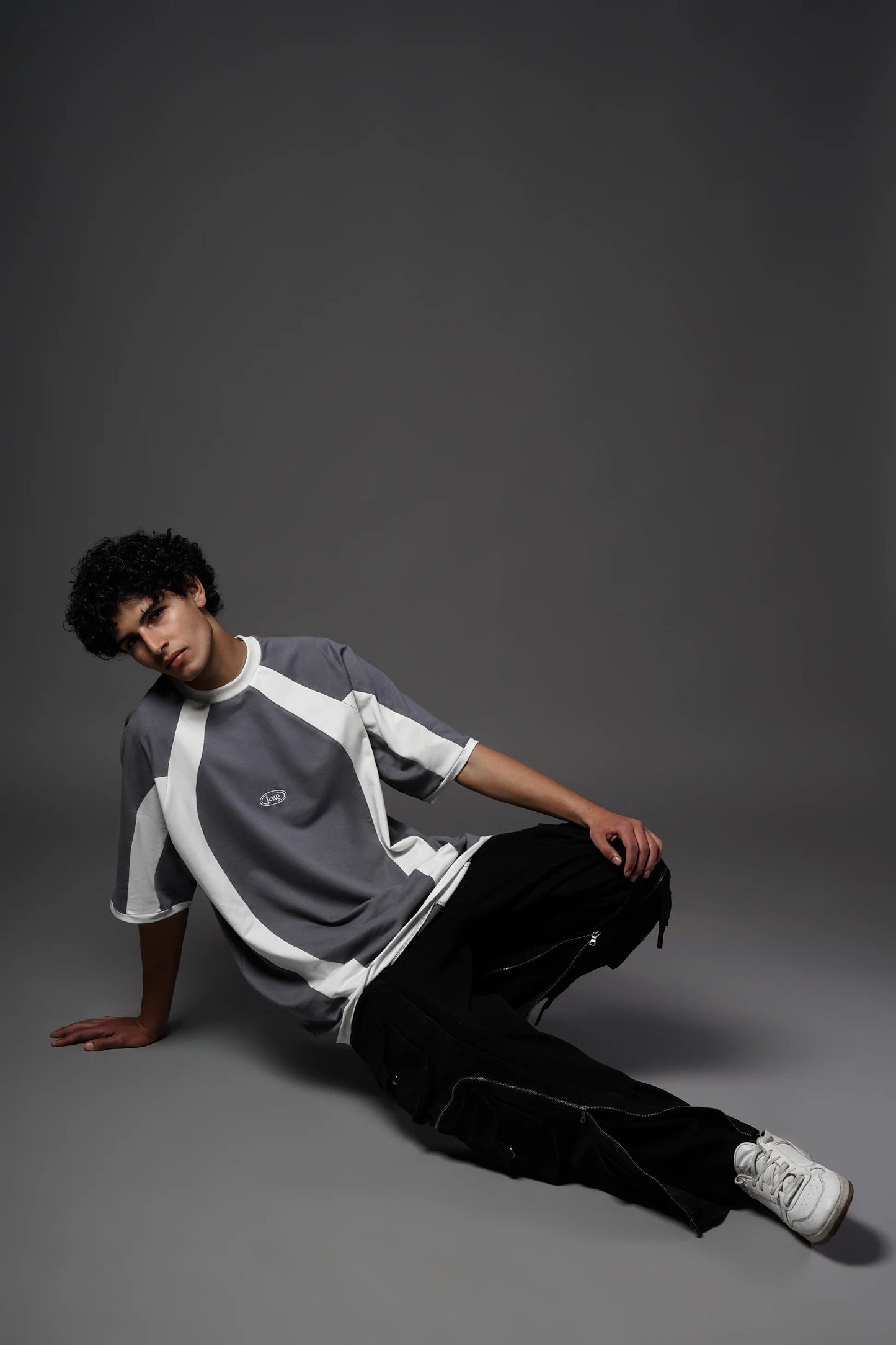 Panelled Tee Grey