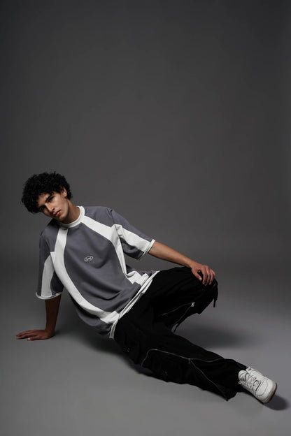 Panelled Tee Grey