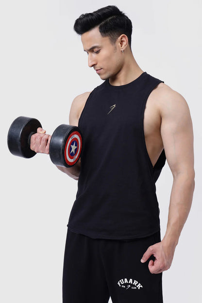 Drift Deep Arm Tank Black | Fuaark at Broadway