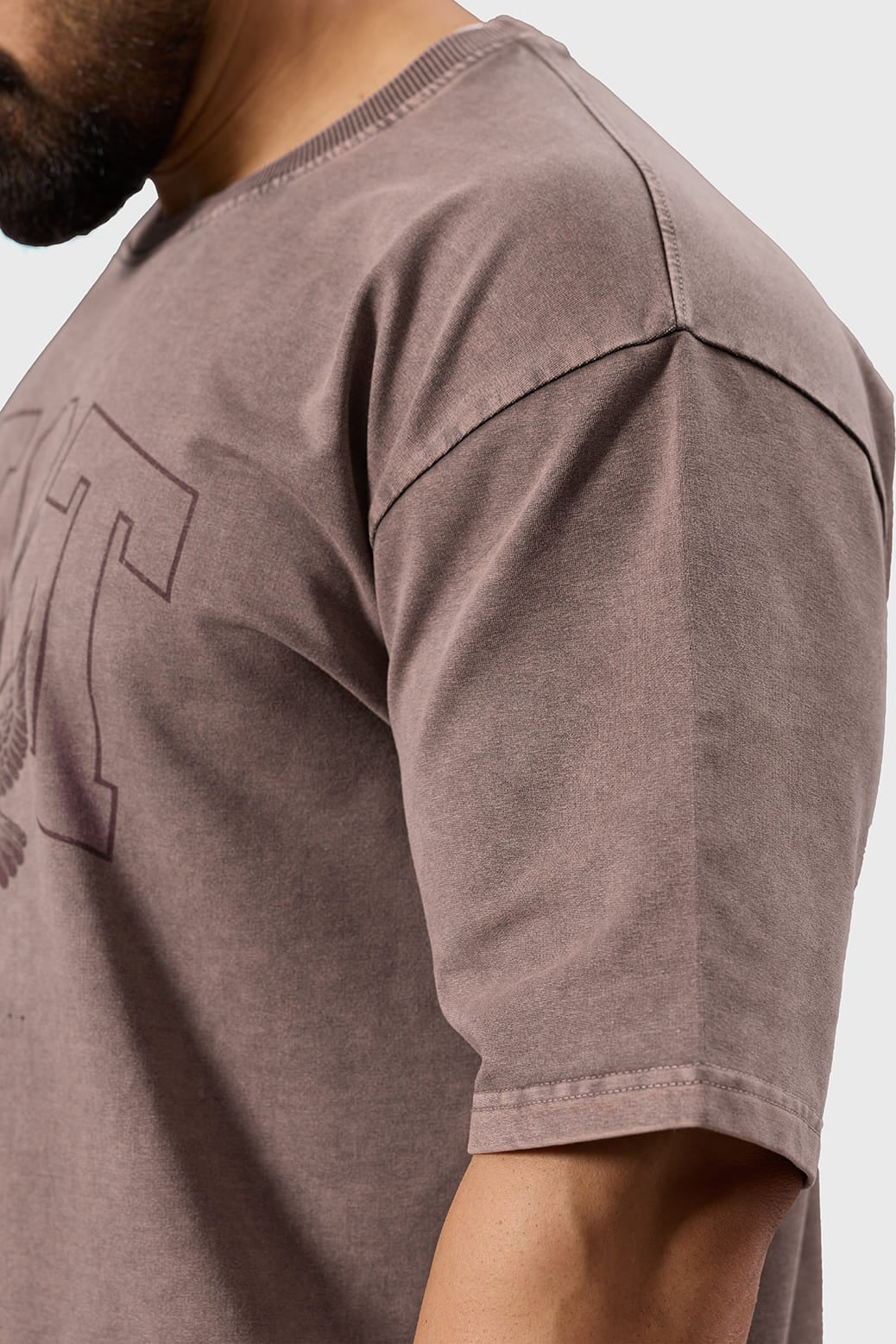Shadow Washed Oversized T-Shirt Brown | Fuaark at Broadway