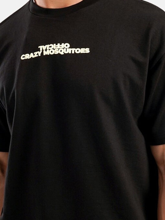 Black Graffy Oversized T-Shirt | Crazy Mosquitoes at Broadway