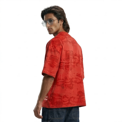 STATIC JUNGLE TEE RED | FLYAF at Broadway