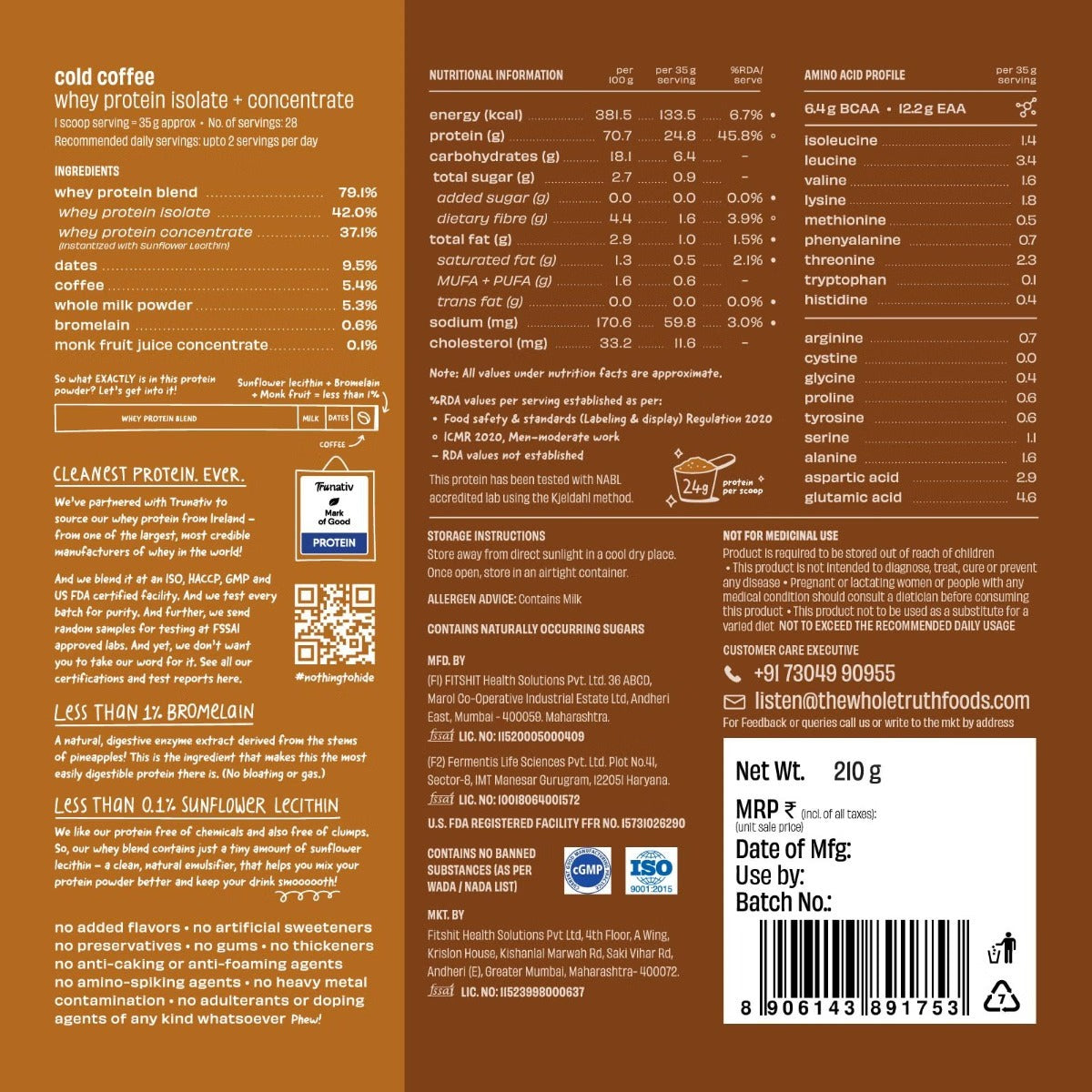 Travel Pack - Pro 24G - Cold Coffee (PCC210) | The Whole Truth Foods at Broadway