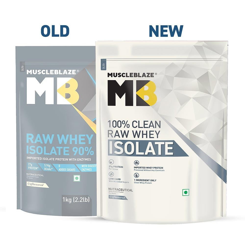 MuscleBlaze 100% Clean Raw Whey Protein Isolate Unflavoured | MuscleBlaze at Broadway