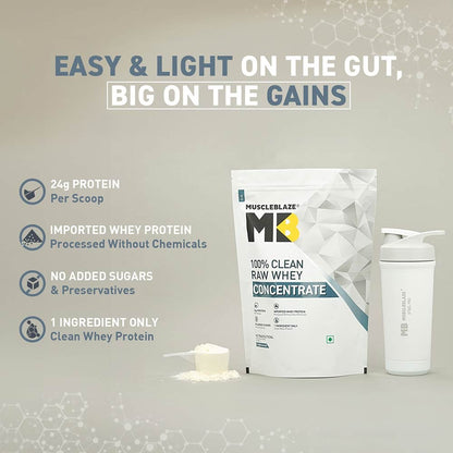 MuscleBlaze 100% Clean Raw Whey Protein Concentrate | MuscleBlaze at Broadway