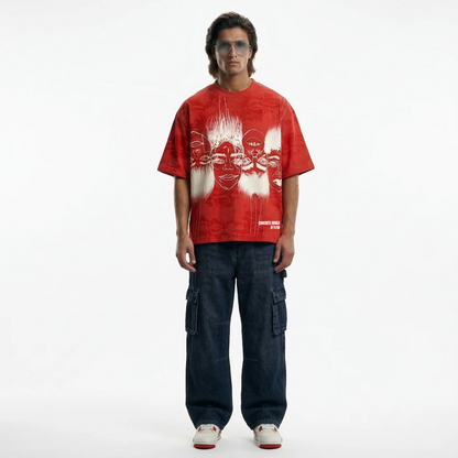 STATIC JUNGLE TEE RED | FLYAF at Broadway
