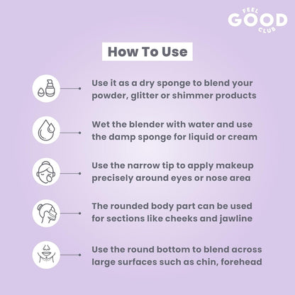 Feel Good Club Blender Babies Soft Mini Makeup Sponges Concealer Applicator Beauty Puffs - Pack Of 2