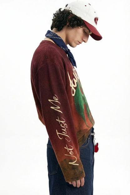 Emerald Dragon Full Sleeve Waffle Tee