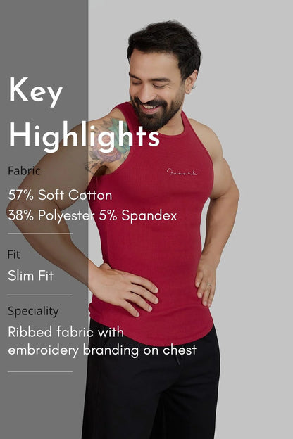 Ribbed Tank Red | Fuaark at Broadway