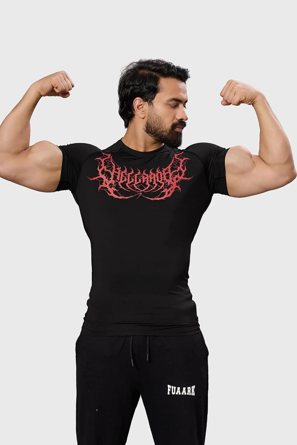 Hellborn Compression T-Shirt Black/Red | Fuaark at Broadway