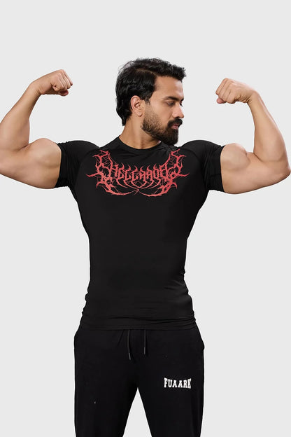 Hellborn Compression T-Shirt Black/Red | Fuaark at Broadway