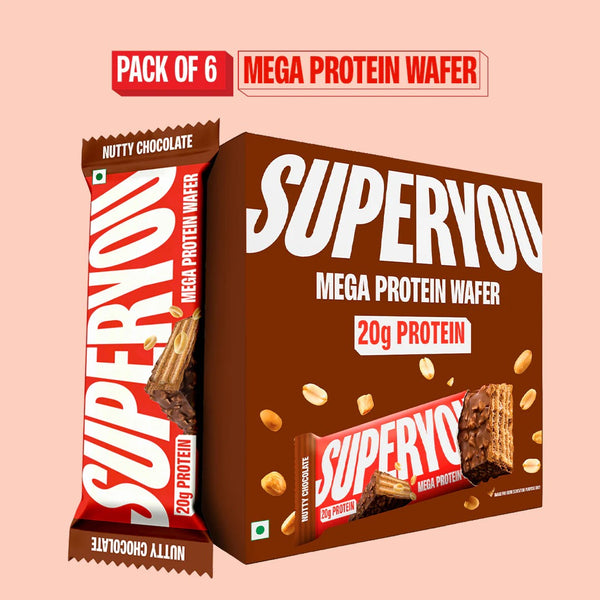 SuperYou Nutty Chocolate Protein Wafer Box of 6