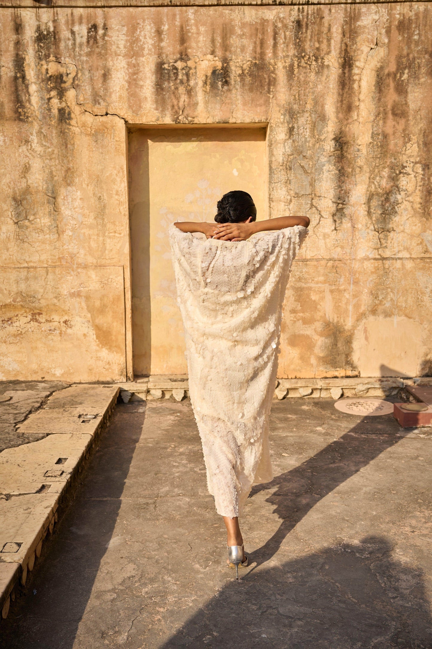 IVORY PAILLETTE KAFTAN DRESS | Dash and Dot at Broadway